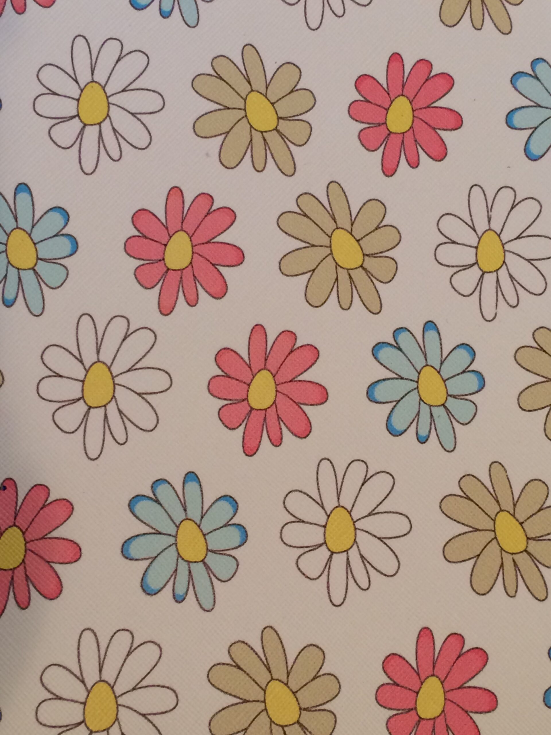 Flower – Daisies faux leather printed vinyl sheet – The Crazy Craft Lady