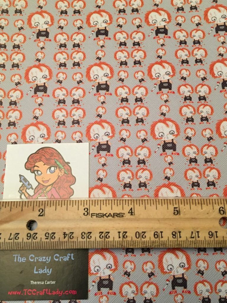 Halloween – Chucky faux leather printed vinyl sheet – The Crazy Craft Lady