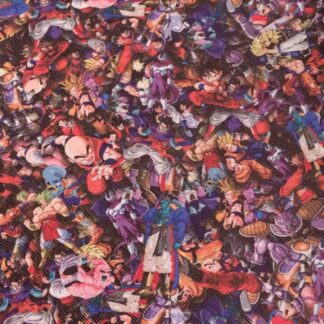 Dragon Ball Z All-over Chibi Character Print Design Faux Leather