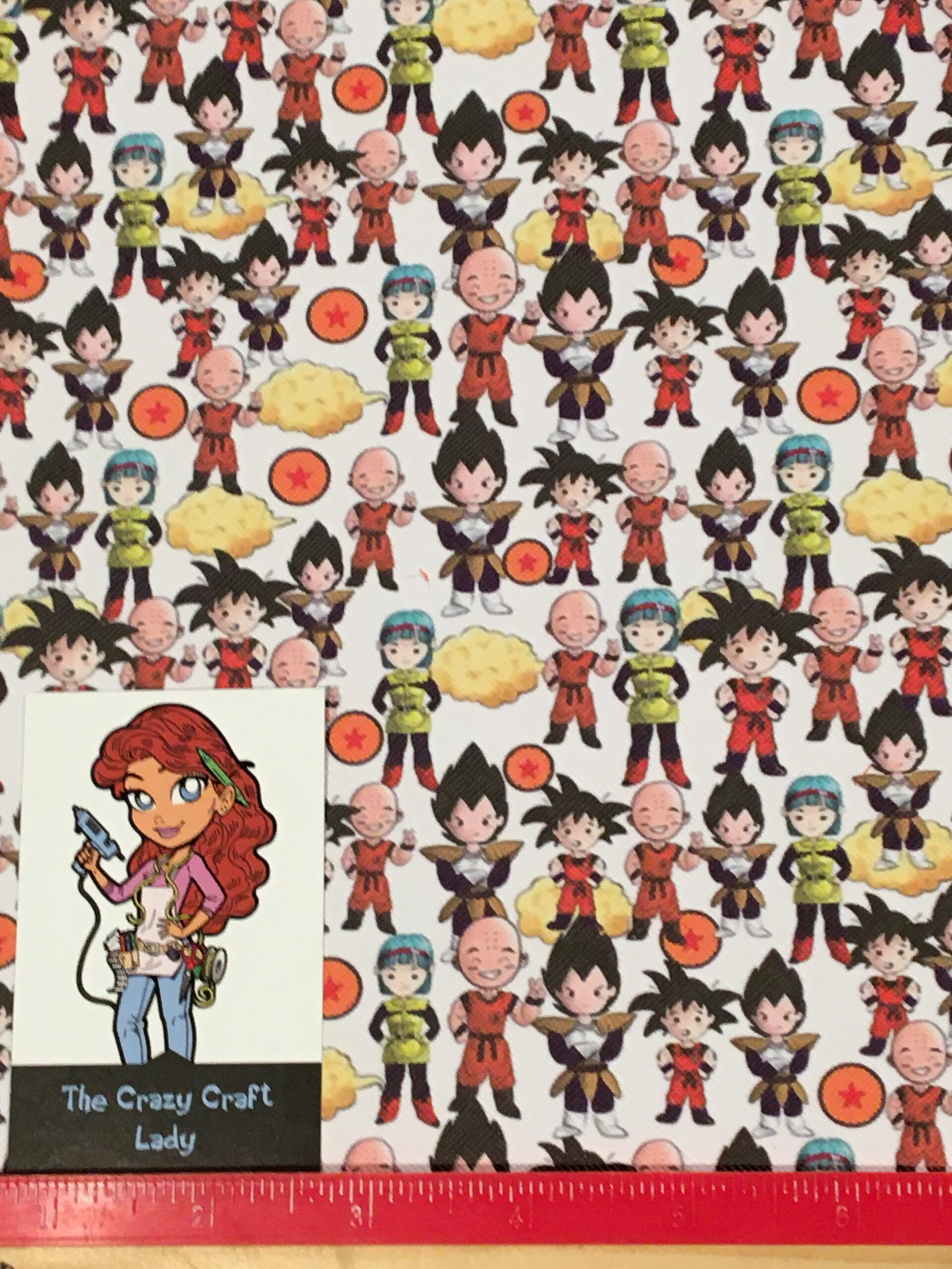 Dragon Ball Z All-over Chibi Character Print Design Faux Leather